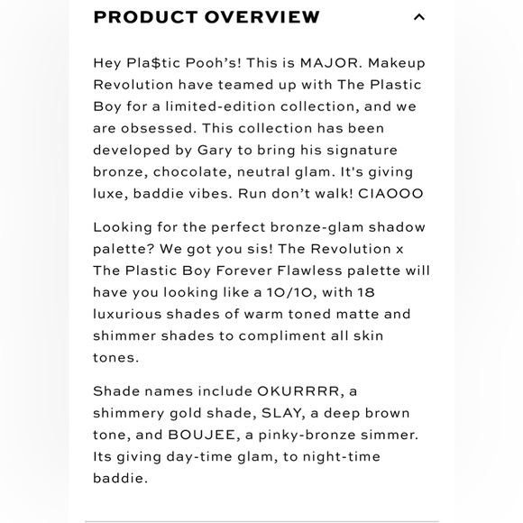 New sold out online Revolution the plastic boy Gary Thompson eyeshadow pallet - Picture 5 of 6